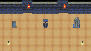 A torchlit crypt battle map
